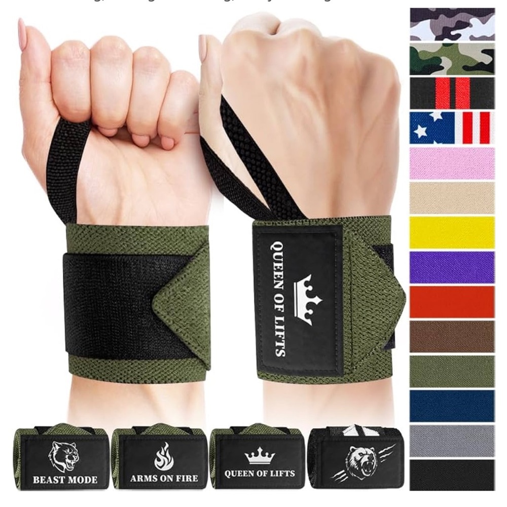 TECEUM Weightlifting 18" Wrist Wraps with Thumb Loop for Men and women new